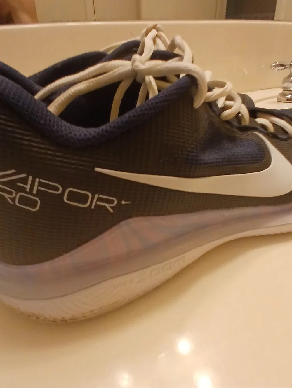 Nike Men’s Navy and White Vapor Court Athletic Shoes